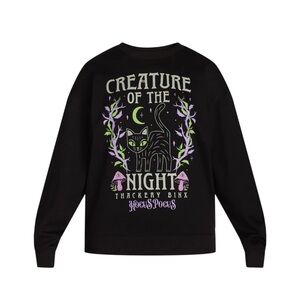 Hocus Pocus Women’s Graphic Print Sweatshirt, Black Size SM